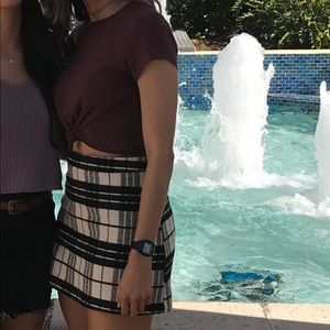 F21 Mini Skirt Black & White